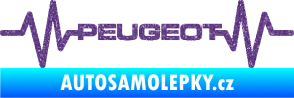 Samolepka Srdeční tep 053 Peugeot Ultra Metalic fialová