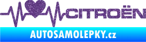 Samolepka Srdeční tep 056 pravá Citroen Ultra Metalic fialová
