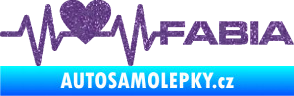 Samolepka Srdeční tep 064 pravá Fabia Ultra Metalic fialová
