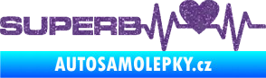 Samolepka Srdeční tep 072 levá Superb Ultra Metalic fialová