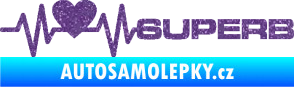 Samolepka Srdeční tep 072 pravá Superb Ultra Metalic fialová