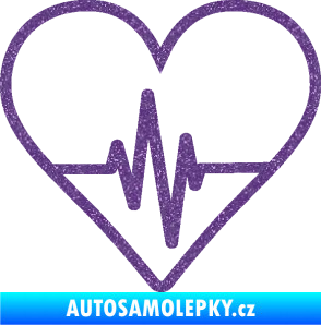 Samolepka Srdíčko 017 ekg křivka Ultra Metalic fialová