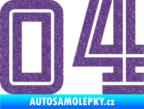 Samolepka Startovní číslo 04 typ 7 Ultra Metalic fialová