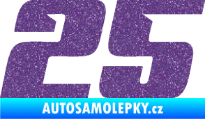 Samolepka Startovní číslo 25 typ 6 Ultra Metalic fialová