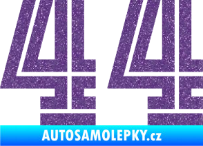 Samolepka Startovní číslo 44 typ 7 Ultra Metalic fialová