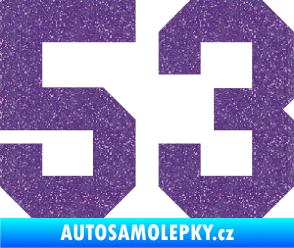 Samolepka Startovní číslo 53 Ultra Metalic fialová
