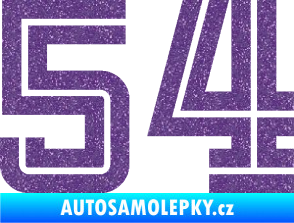 Samolepka Startovní číslo 54 typ 7 Ultra Metalic fialová