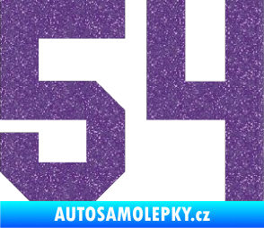 Samolepka Startovní číslo 54 Ultra Metalic fialová