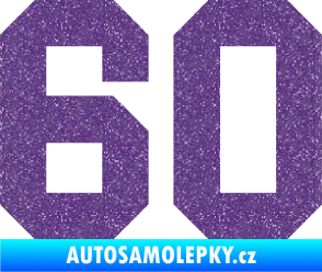 Samolepka Startovní číslo 60 Ultra Metalic fialová