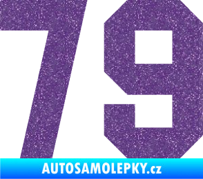 Samolepka Startovní číslo 79 Ultra Metalic fialová