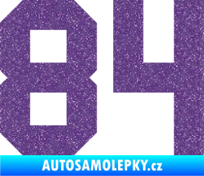 Samolepka Startovní číslo 84 Ultra Metalic fialová