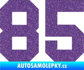 Samolepka Startovní číslo 85 Ultra Metalic fialová