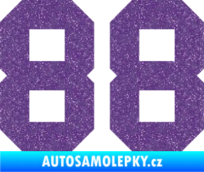Samolepka Startovní číslo 88 Ultra Metalic fialová