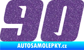 Samolepka Startovní číslo 90 typ 6 Ultra Metalic fialová