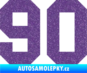 Samolepka Startovní číslo 90 Ultra Metalic fialová