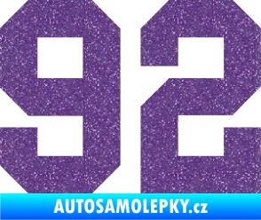 Samolepka Startovní číslo 92 Ultra Metalic fialová