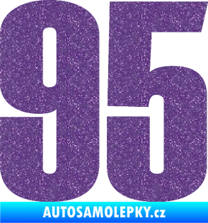 Samolepka Startovní číslo 95 typ 2     Ultra Metalic fialová