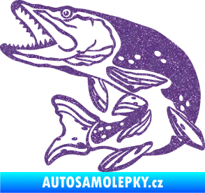 Samolepka Štika 002 levá Ultra Metalic fialová