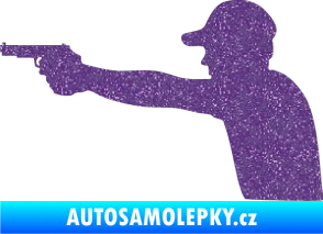 Samolepka Střelec silueta 001 levá Ultra Metalic fialová
