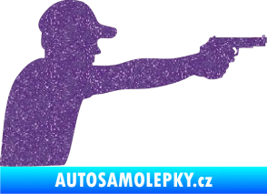 Samolepka Střelec silueta 001 pravá Ultra Metalic fialová