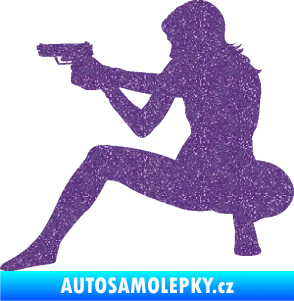 Samolepka Střelkyně 003 levá Ultra Metalic fialová