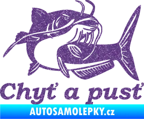 Samolepka Sumec 002 chyť a pusť pravá Ultra Metalic fialová