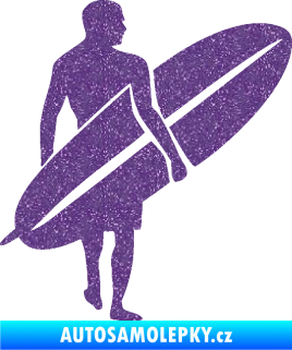 Samolepka Surfař 004 pravá Ultra Metalic fialová