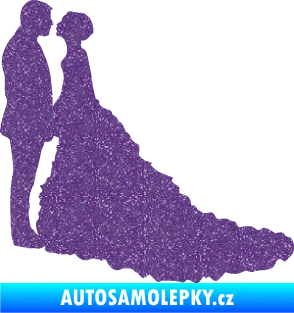 Samolepka Svatba 002 levá Ultra Metalic fialová
