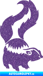 Samolepka Tchoř 002 pravá zvednutý ocas Ultra Metalic fialová