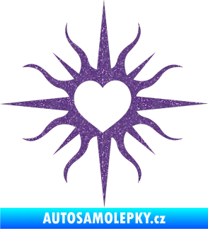 Samolepka Tetování 158 srdce Ultra Metalic fialová