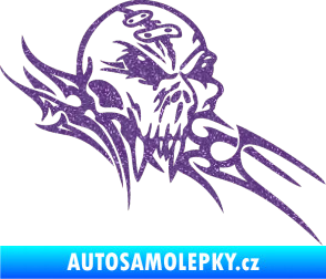 Samolepka Tribal skull pravá lebka Ultra Metalic fialová