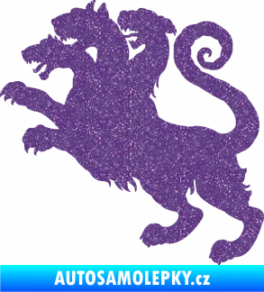 Samolepka Trojhlavý pes kerberos 002 levá Ultra Metalic fialová