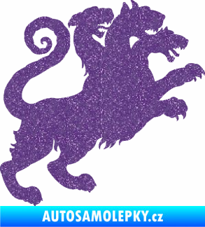 Samolepka Trojhlavý pes kerberos 002 pravá Ultra Metalic fialová