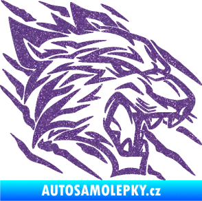 Samolepka Tygr 012 pravá drápance Ultra Metalic fialová