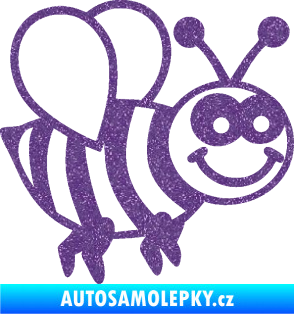 Samolepka Včela 003 pravá happy Ultra Metalic fialová