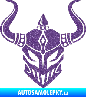 Samolepka Vikingská helma Ultra Metalic fialová
