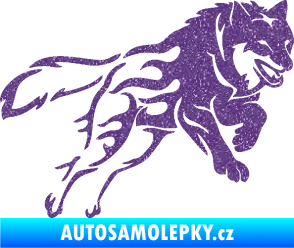 Samolepka Vlk 002 pravá Ultra Metalic fialová