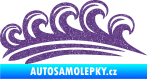 Samolepka Vlny 001 pravá moře Ultra Metalic fialová
