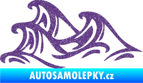 Samolepka Vlny 005 levá moře Ultra Metalic fialová