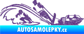 Samolepka Vodní lyžování a surf pravá Ultra Metalic fialová