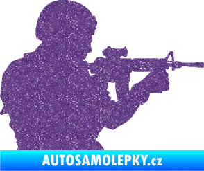 Samolepka Voják 005 pravá Ultra Metalic fialová