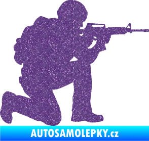 Samolepka Voják 007 pravá Ultra Metalic fialová