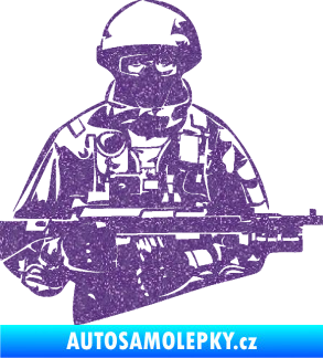 Samolepka Voják 013 pravá Ultra Metalic fialová