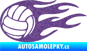 Samolepka Volejbalový míč 002 levá Ultra Metalic fialová