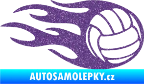 Samolepka Volejbalový míč 002 pravá Ultra Metalic fialová