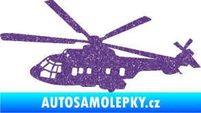Samolepka Vrtulník 003 levá helikoptéra Ultra Metalic fialová