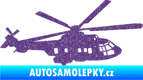Samolepka Vrtulník 003 pravá helikoptéra Ultra Metalic fialová