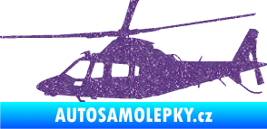 Samolepka Vrtulník 004 levá helikoptéra Ultra Metalic fialová