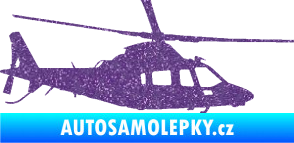 Samolepka Vrtulník 004 pravá helikoptéra Ultra Metalic fialová