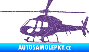 Samolepka Vrtulník 007 levá helikoptéra Ultra Metalic fialová
